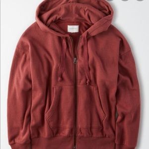 AE Fleece Slouchy Zip Up